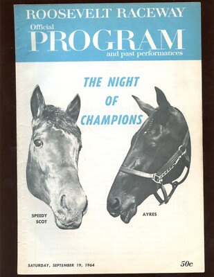 September 19 1964 Roosevelt Raceway With Cardigan Bay Harness Racing Program