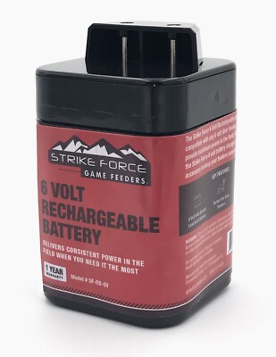 Strike Force Energy Rechargeable Lead Acid Battery SF-RB-6 Length: 5 in
