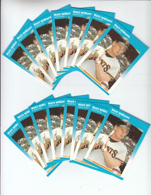 1987 Fleer Update Glossy Matt Williams #U-129 [15-Card Lot] (Rookie) NM/MT