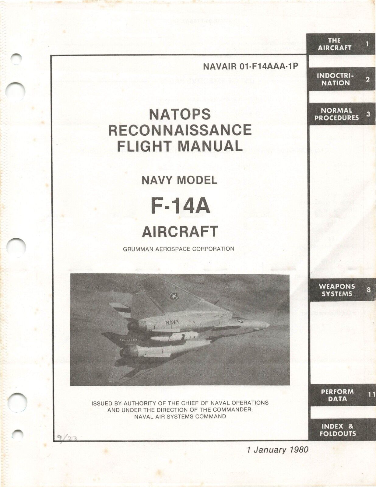 F-14A Tomcat 1980 NATOPSS Reconnaissance Flight Manual CD F-14A Tomcat 1980 NATOPSS Reconnaissance Flight Manual CD