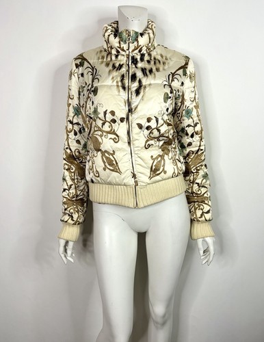 ClassRoberto Cavalli フリル付きテーラードジャケット ヘリンボンクロップドJKT（テーラードジャケット/コート
