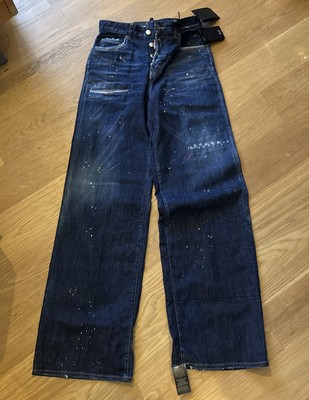Dsquared2 Blue High Waisted TRAVELLER JEAN Jeans Size 34IT
