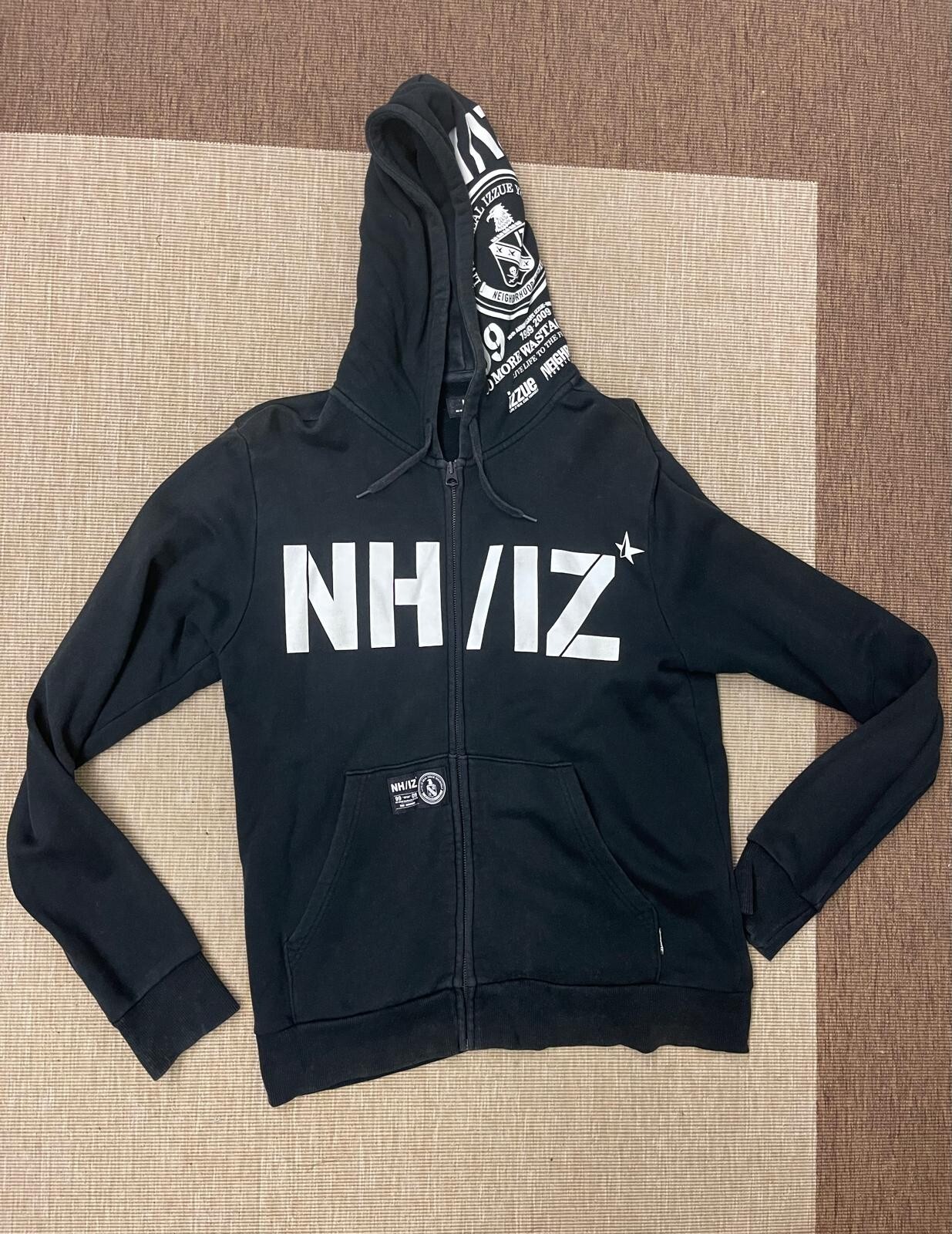 【SATIIIZ】Denz Vintage Sulpa Hood Zip-Up RARE Vintage 2009 Neighborhood x Izzue Size L Used Mens Zip