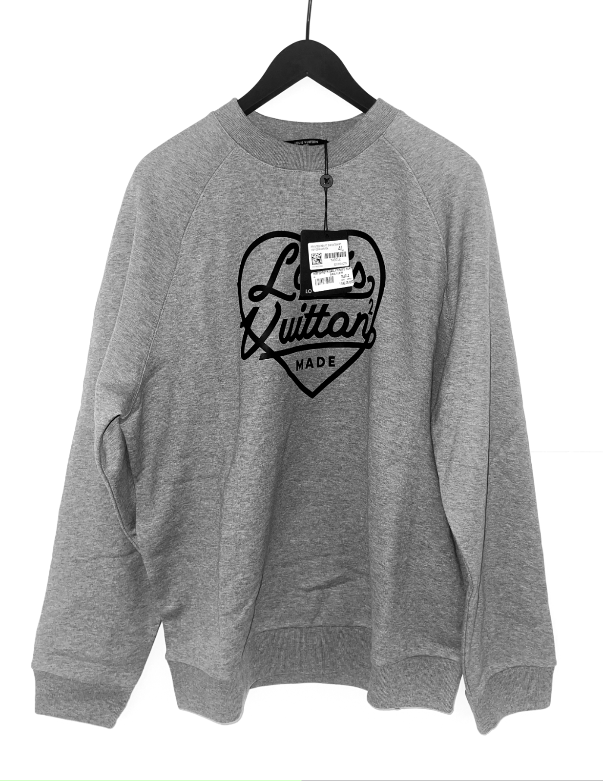 Louis Vuitton Nigo Grey Heart Logo Sweater – Savonches