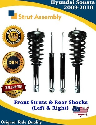 New OE Front Strut & Rear Shock For 2009-10 Hyundai Sonata Lifetime Warranty