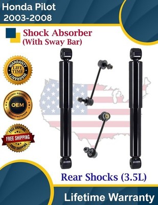 OE Rear Shocks W/Sway Bar for 2003-2008 Honda Pilot 3.5L Lifetime Warranty