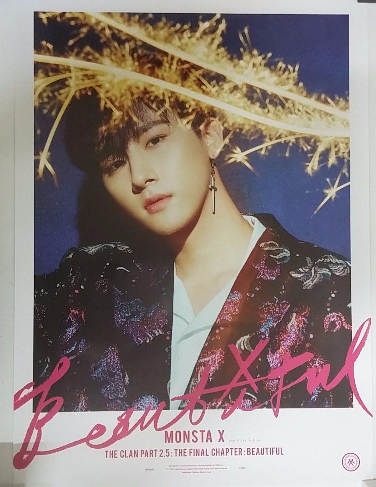 MONSTA X Beautiful (1st Album) Poster I.M Ver. Original Poster