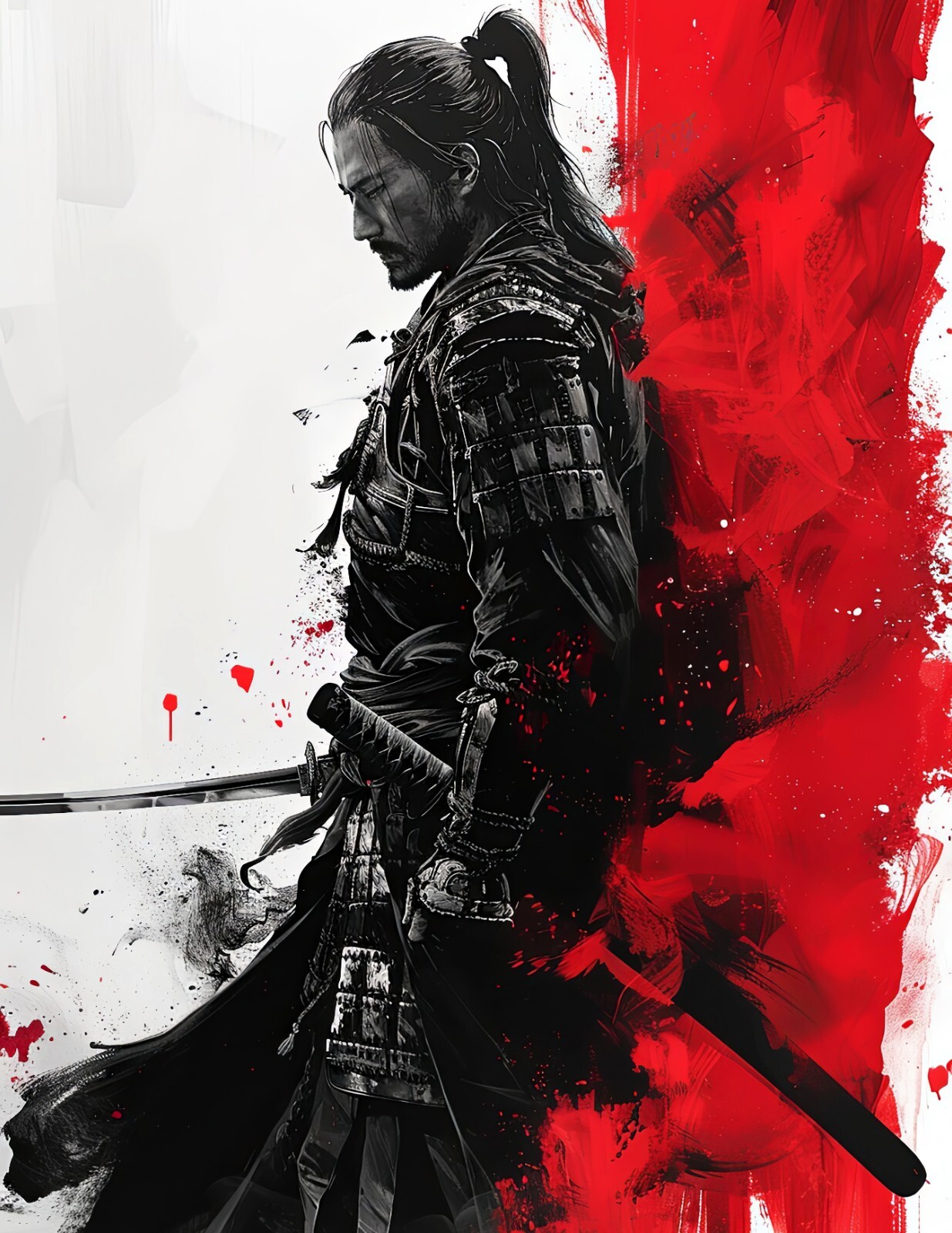 MATTE-DUAL ART Samurai AT-16153 二つ samurai matte dual sided art pattern sleeves - Temu Bahrain