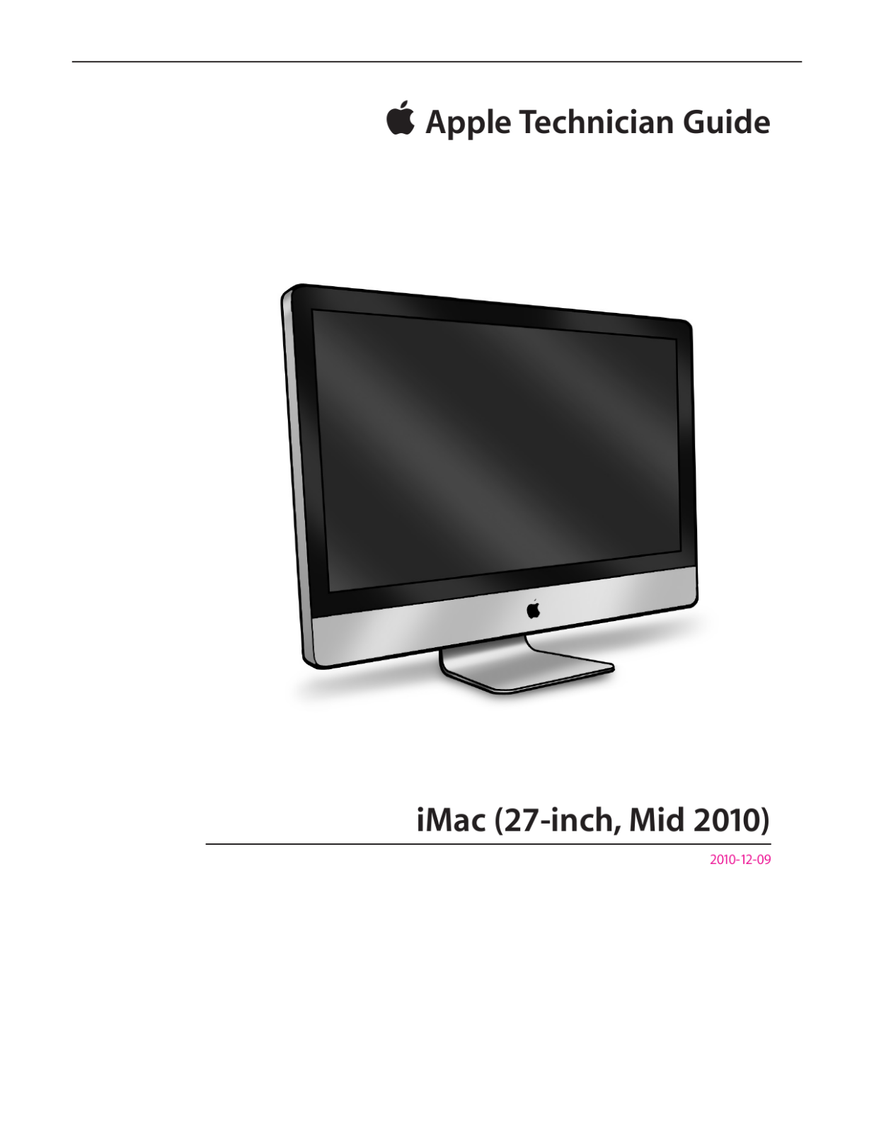 Apple iMac 27-inch Mid 2010 Technician Guide Service Manual