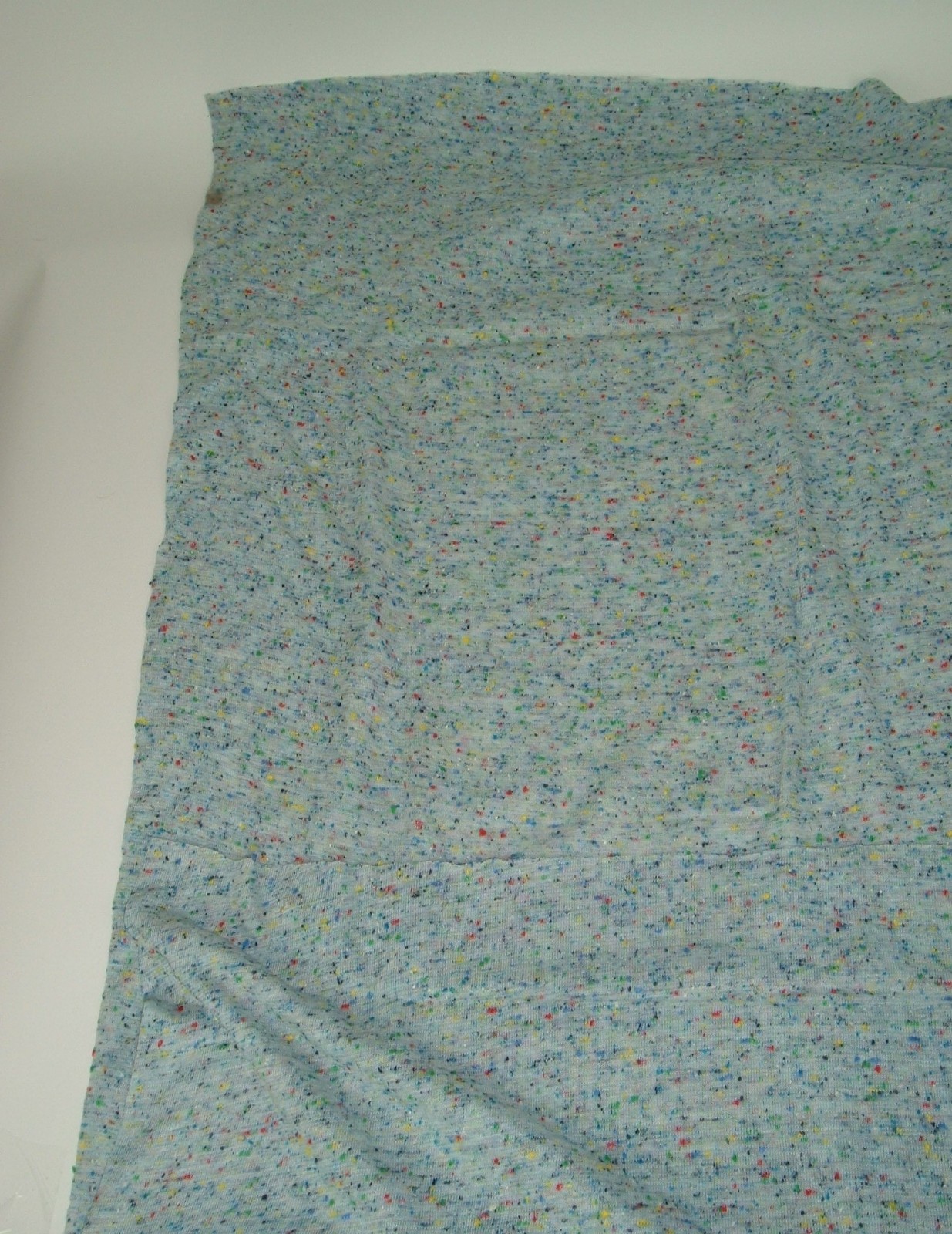 Vtg 70s Fabric kit Poly cotton blend US tee set JS textile nubby blue fabric