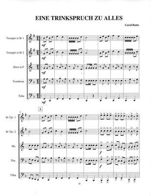 Oktoberfest Music Brass Quintet Sheet Music