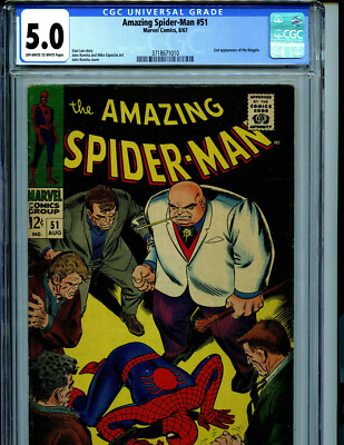 Amazing Spider-man #51 CGC 5.0 1967 Marvel 2nd Kingpin Amricons
