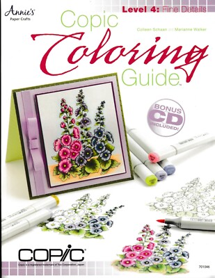 Copic Coloring Guide Level 4: Fine Details with CD (Orig. Price $14.95) NEW!