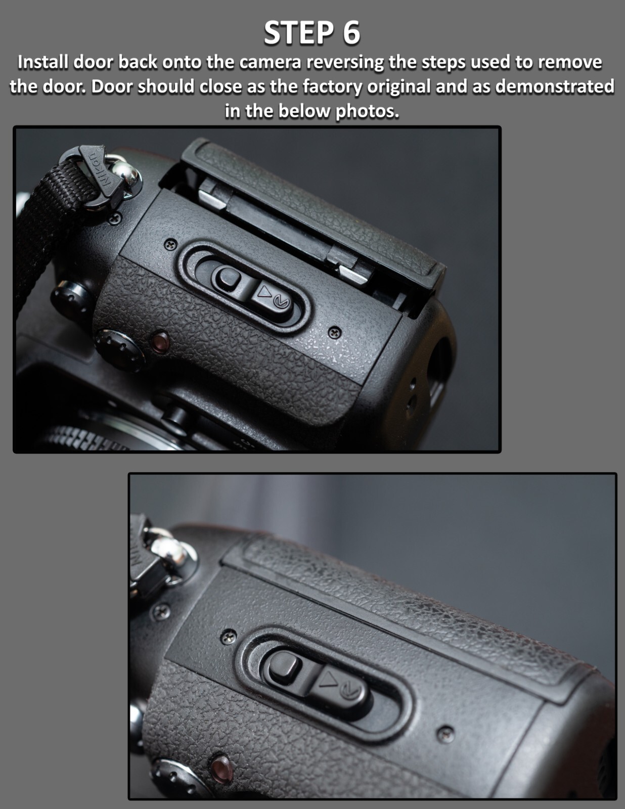 Nikon F100 Back Film Door Broken Latch Metal Repair Kit