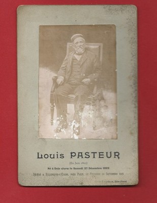 PHOTOGRAPHIE DE LOUIS PASTEUR DOLE JURA VERS 1890