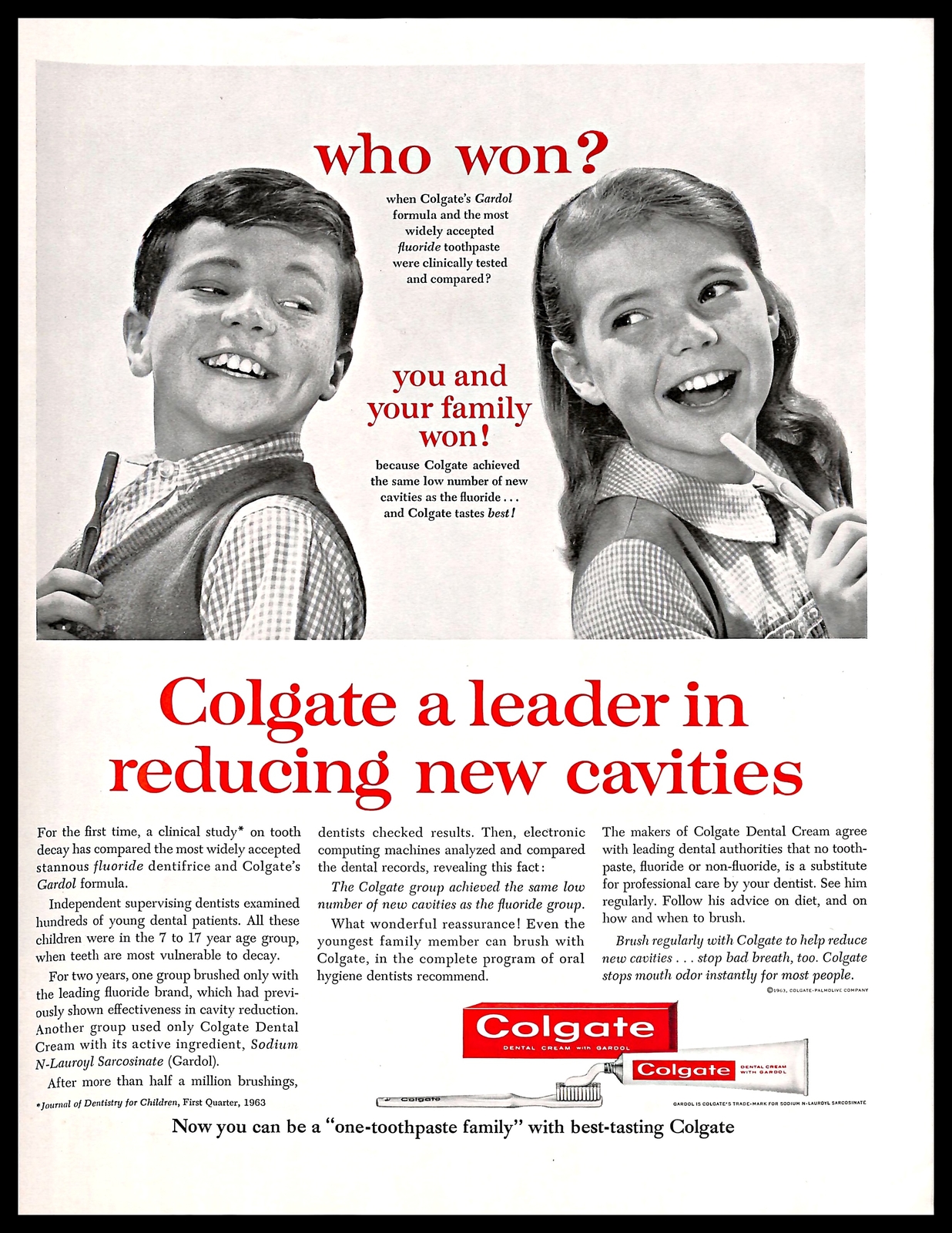 1963 Colgate Toothpaste Vintage PRINT AD Cavities Dental Oral Care Kids 1960s eBay