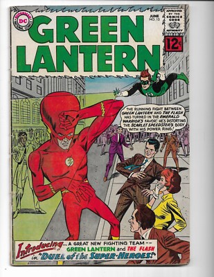 Green Lantern 13 1962 DC Comics VG+ 4.5 Flash Crossover Iris West Carol Ferris