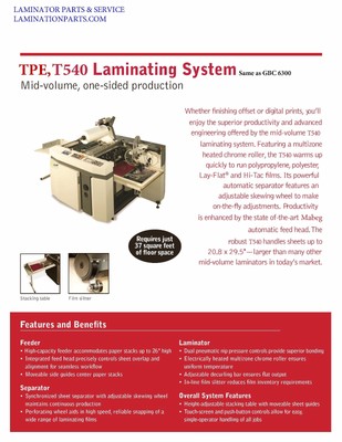 NEW IN CRATE: T540 / GBC 6300 Laminator / Digital / Delta /with warranty