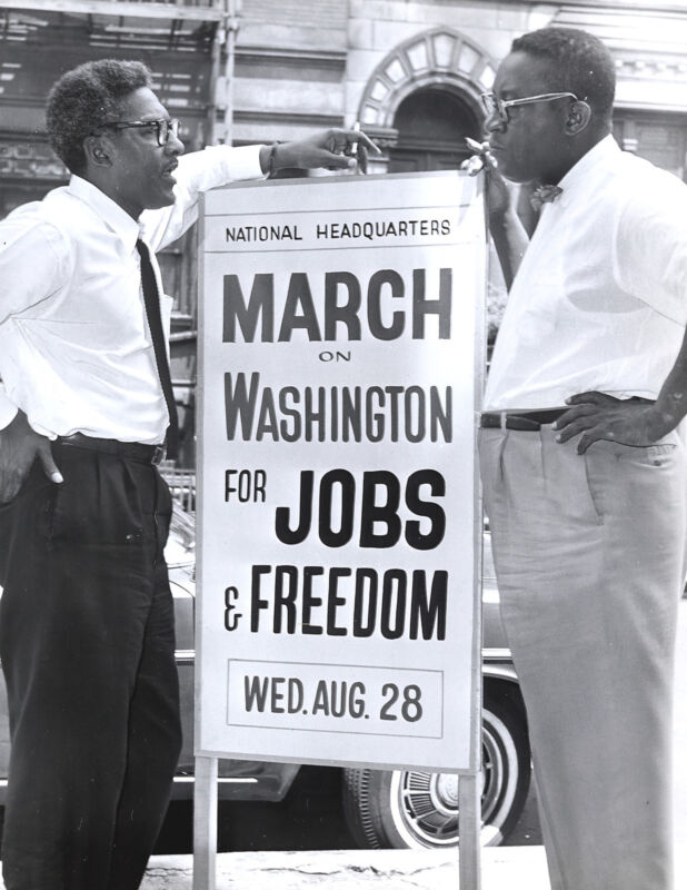 1963, Preparing for March on Washington-Bayard Rustin-Cleveland Robinson