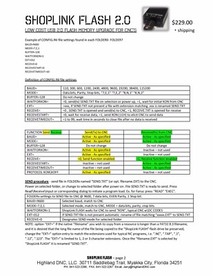 FADAL USB FLASH memory upgrade for FADAL CNC, Read-Punch DNC Drip feed via RS232