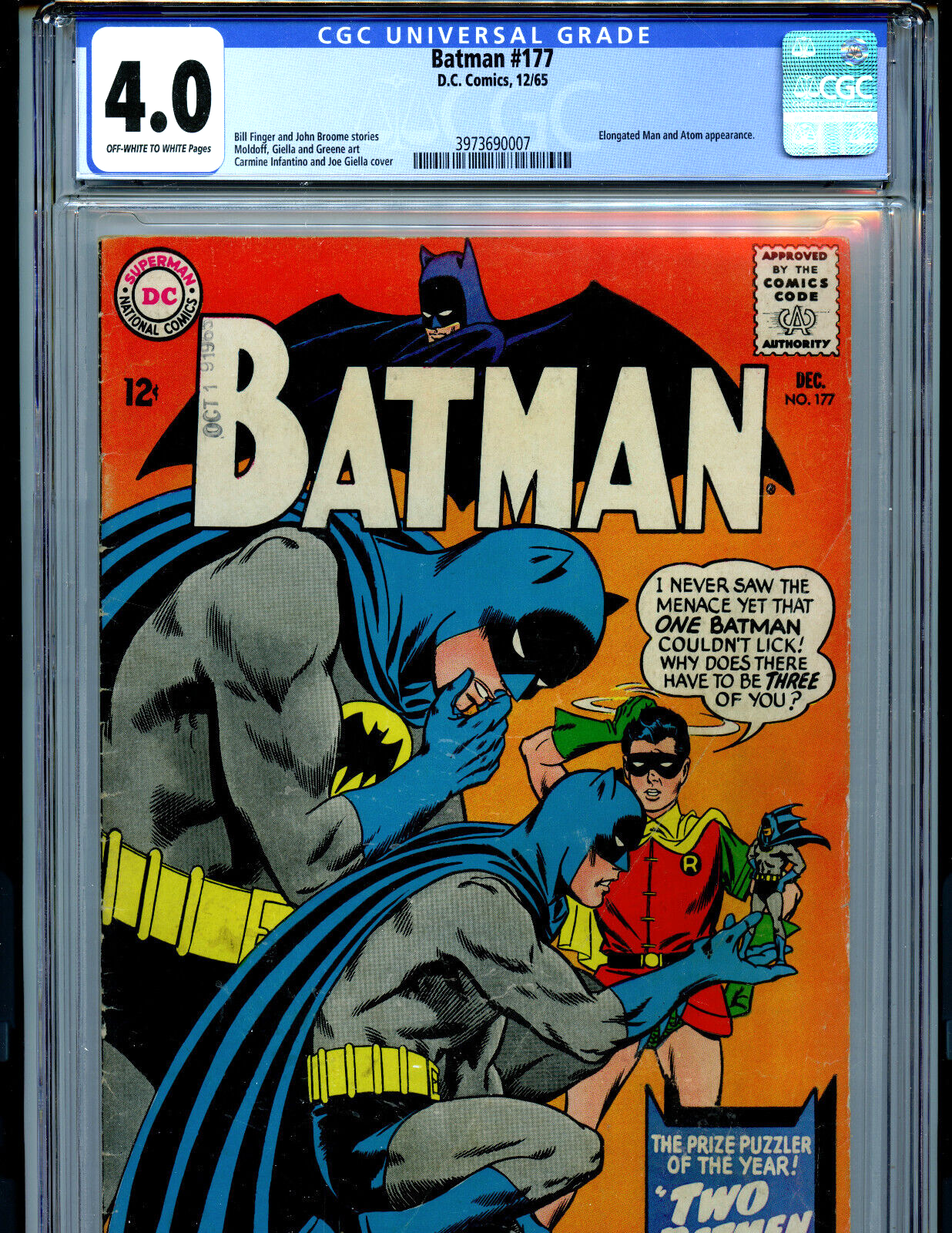 Batman #177 CGC 4.0 1965 DC Elongated Man Atom Amricons K53 | eBay
