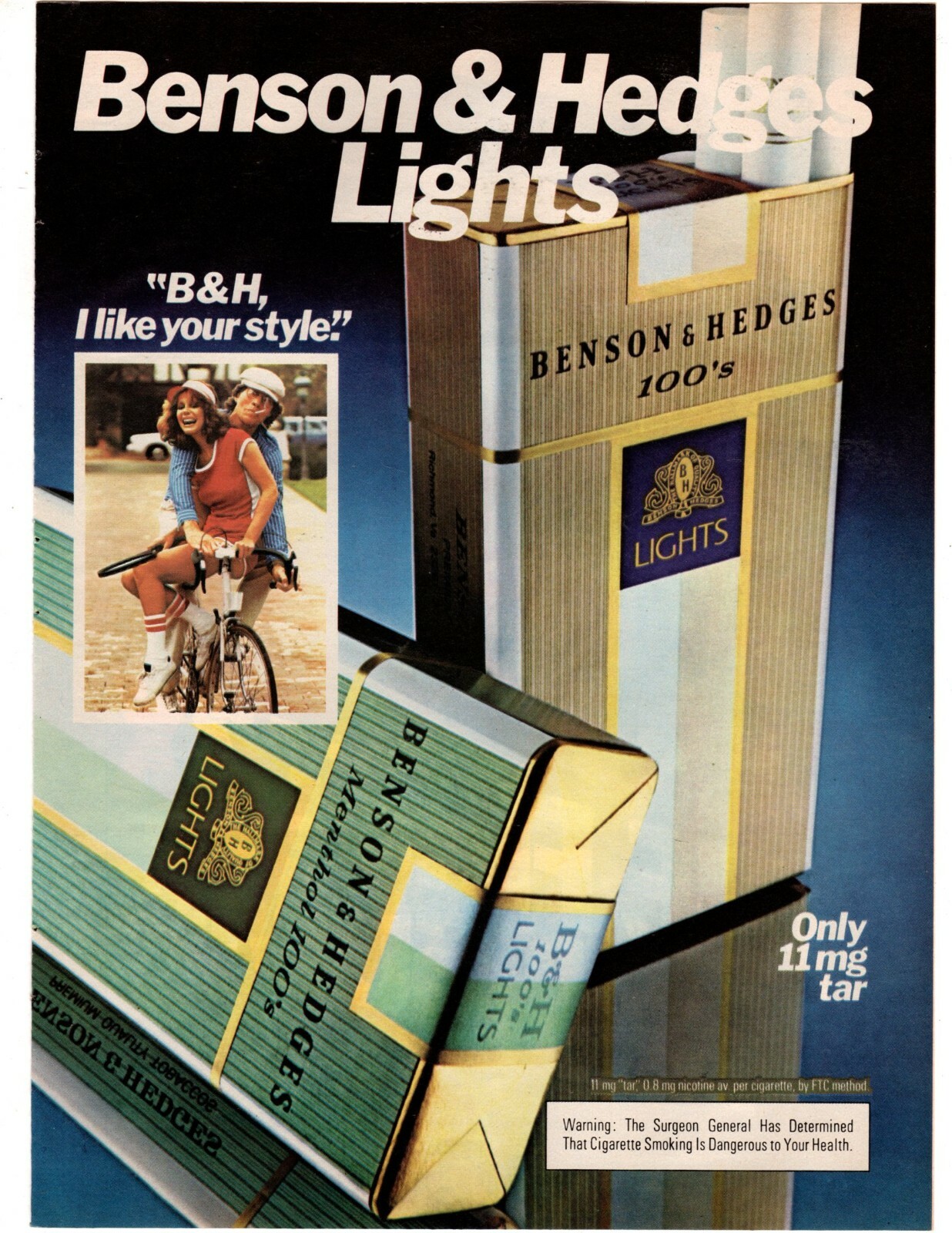 S 100's Lights Benson Hedge