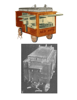 Build a 1:16 Scale model Circus HOT DOG WAGON Full Size printed plans & notes