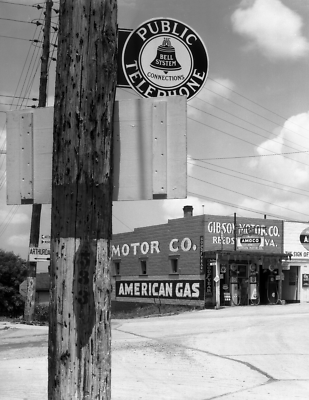 1935 Corner Gas Station, Reedsville, WV Old Photo 8.5" x 11" Reprint