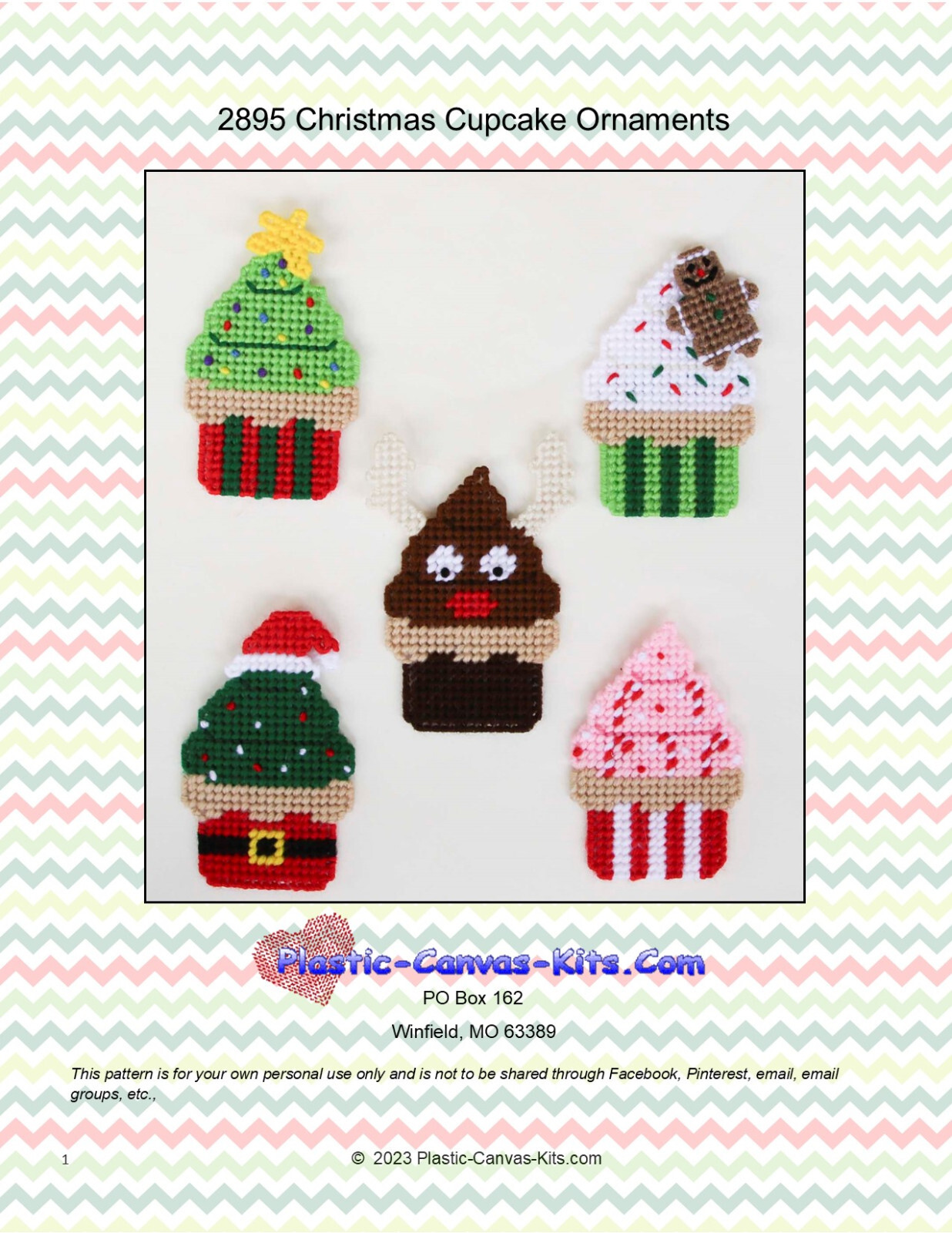 christmas-cupcake-ornaments-plastic-canvas-pattern-or-kit-ebay