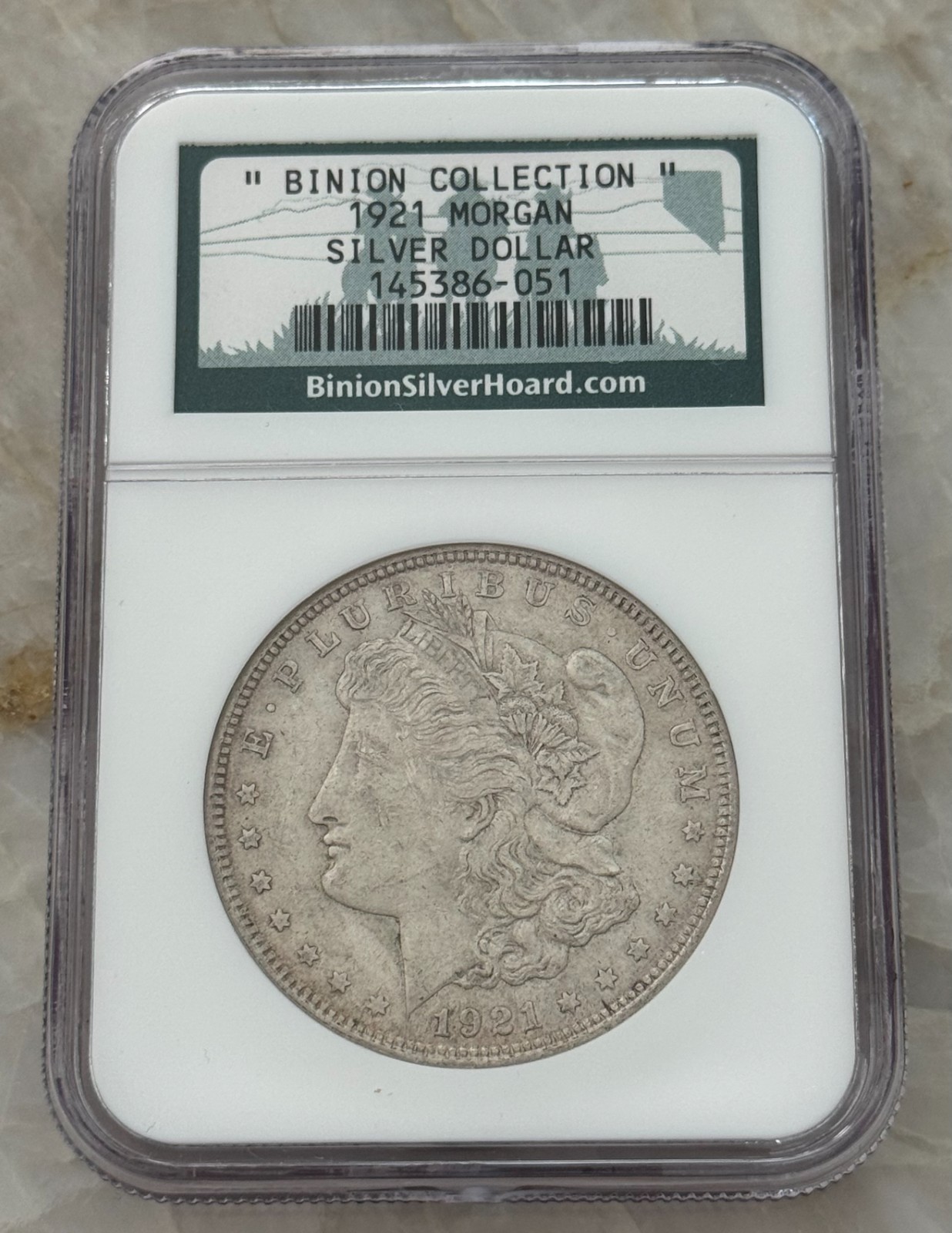 Qanon銀貨　1.5オンス 1921 Binion Silver Morgan Dollar - NGC Certified - Binion