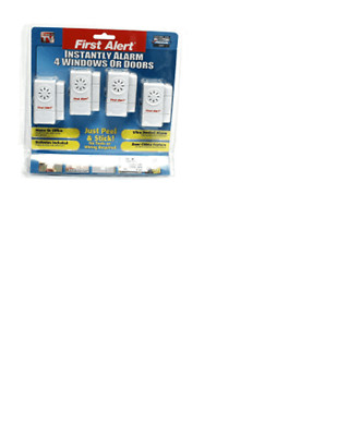  First Alert Instant Alarm For 4 Windows or Doors Peel and Stick NIB