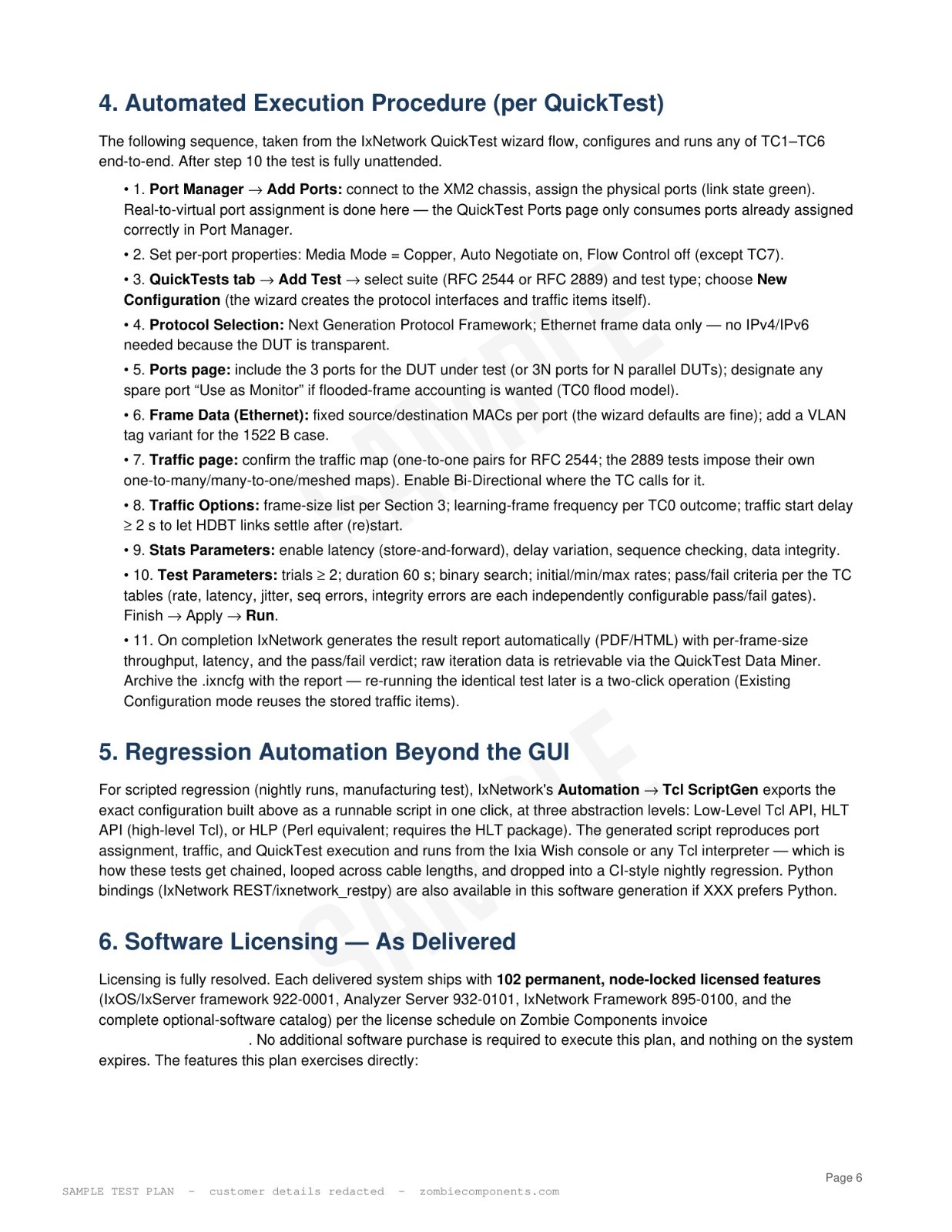Automated execution procedure page