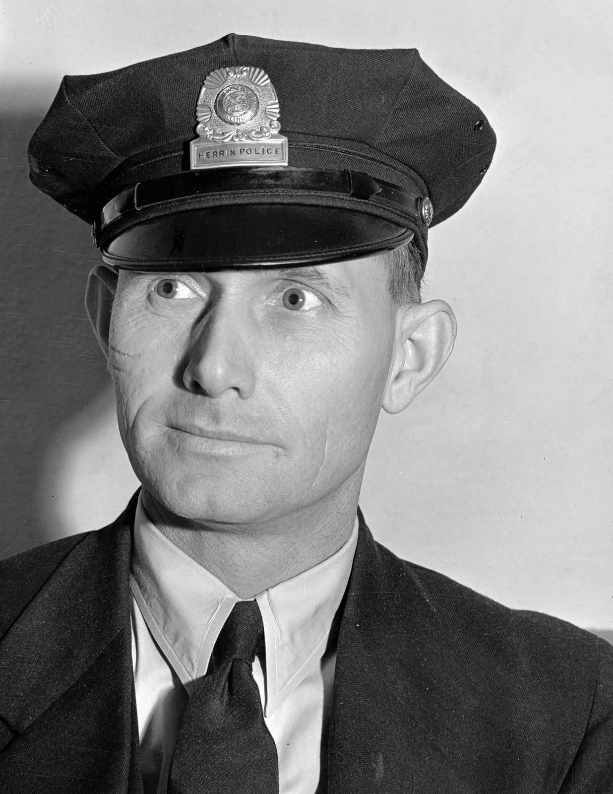 1939 Policeman, Herrin, Illinois Vintage Old Photo 8.5" x 11" Reprint