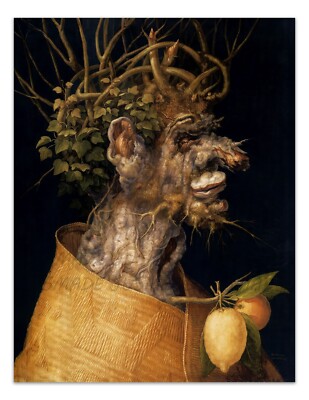 Giuseppe Arcimboldo THE WINTER (Borderless) 1563 Vintage Painting, Art Print