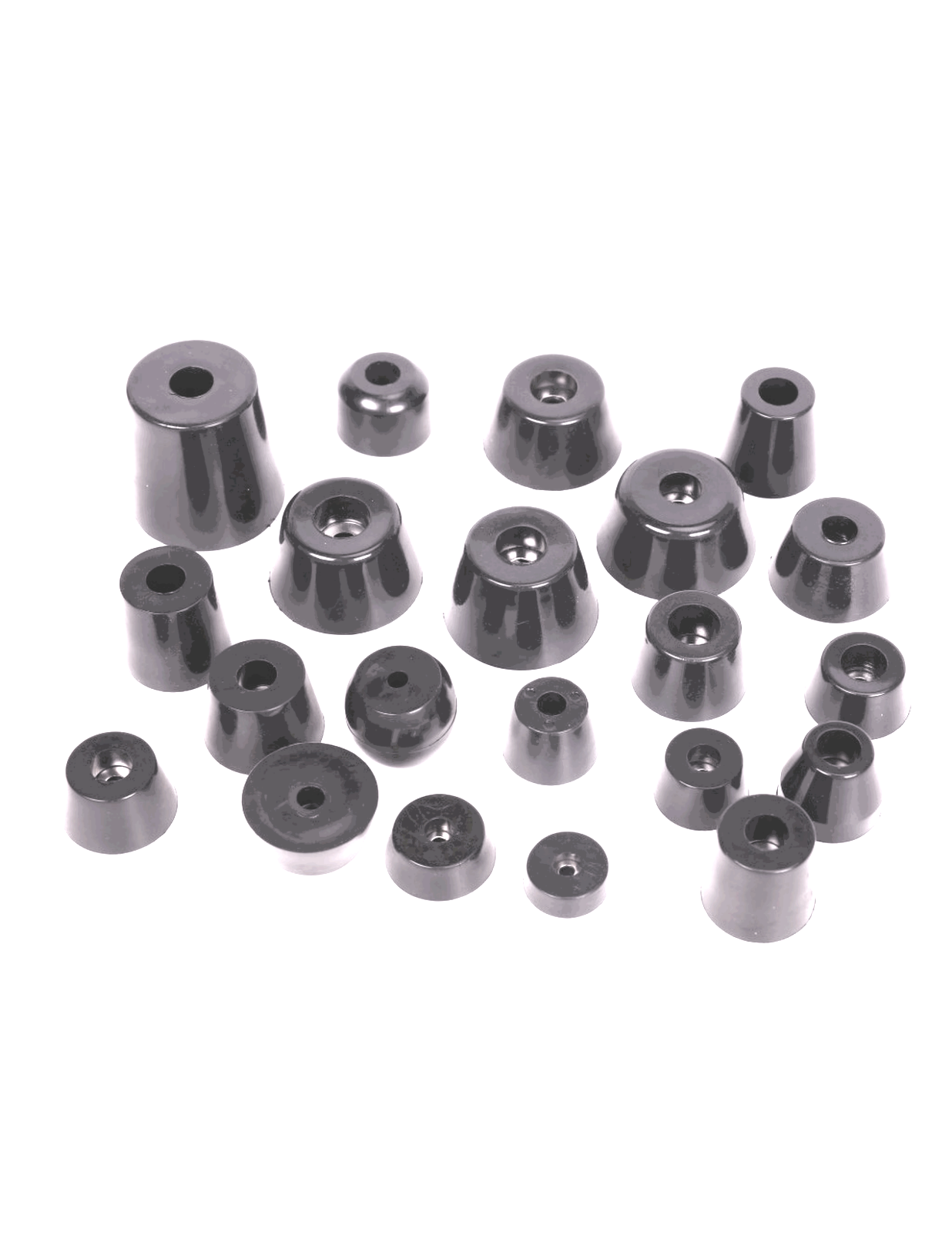 1 1/4” Tall x 1 1/4" OD Rubber Bumper w Washer  Rubber Feet   Various Pack Sizes