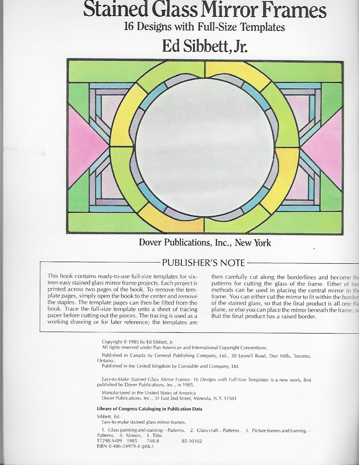 Easy-to-Make Stained Glass Mirror Frames by Ed Sibbett, Jr.