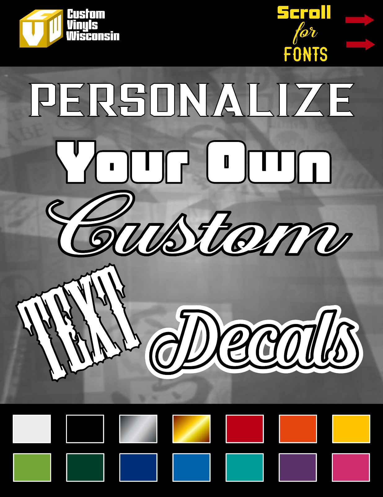 Custom Text Decal Vinyl Lettering Personalized Window Sticker Car Truck
