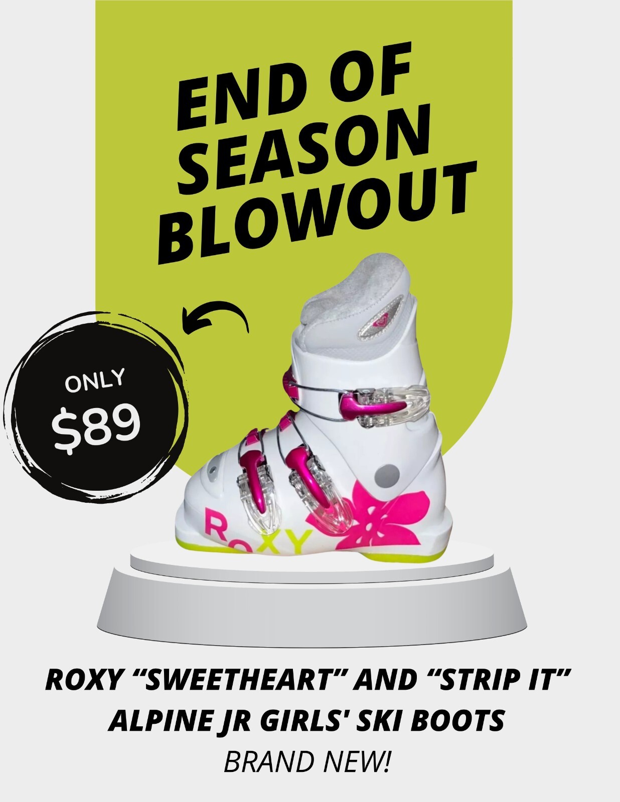 Roxy Sweetheart and Strip It Alpine Girls' Ski Boots