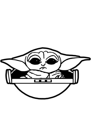 The Mandalorian Baby Yoda Vinyl Baby Yoda Sticker Star Wars Car Decal Collectible Pinbacks Bobbles Lunchboxes Collectibles