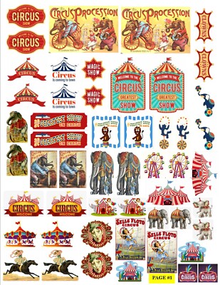 Model Train Circus Decals 027
