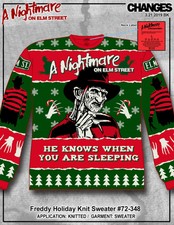 freddy krueger ugly christmas sweater