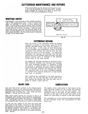 Rockwell 6" Jointer Model 37-220 Later Style Instruct & Parts List Manual #1900