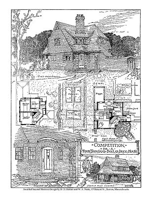 House Design Competitions Book 8 Drawings A House of Brick of Moderate Cost 1910