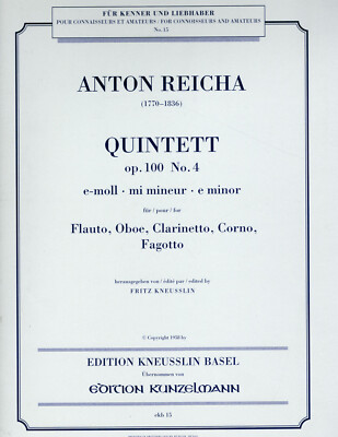 Anton Reicha - Quintet Op. 100 No. 4 E minor for Wind Quintet