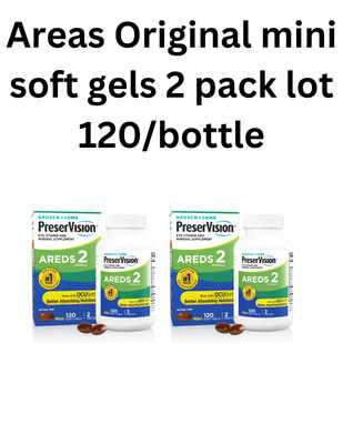 Bausch + Lomb PreserVision AREDS 2 areds2 Formula - 120 mini Soft Gels   09/25+
