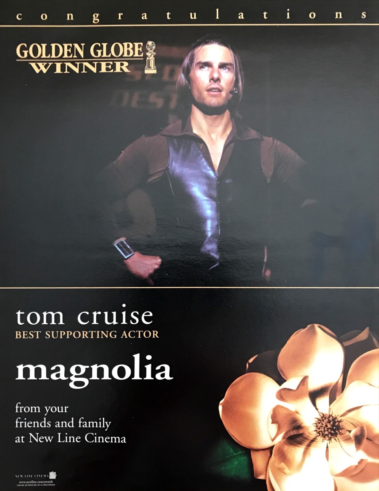 2000 "Magnolia" Tom Cruise Best Supporting Actor Academy Award Nomination Ad