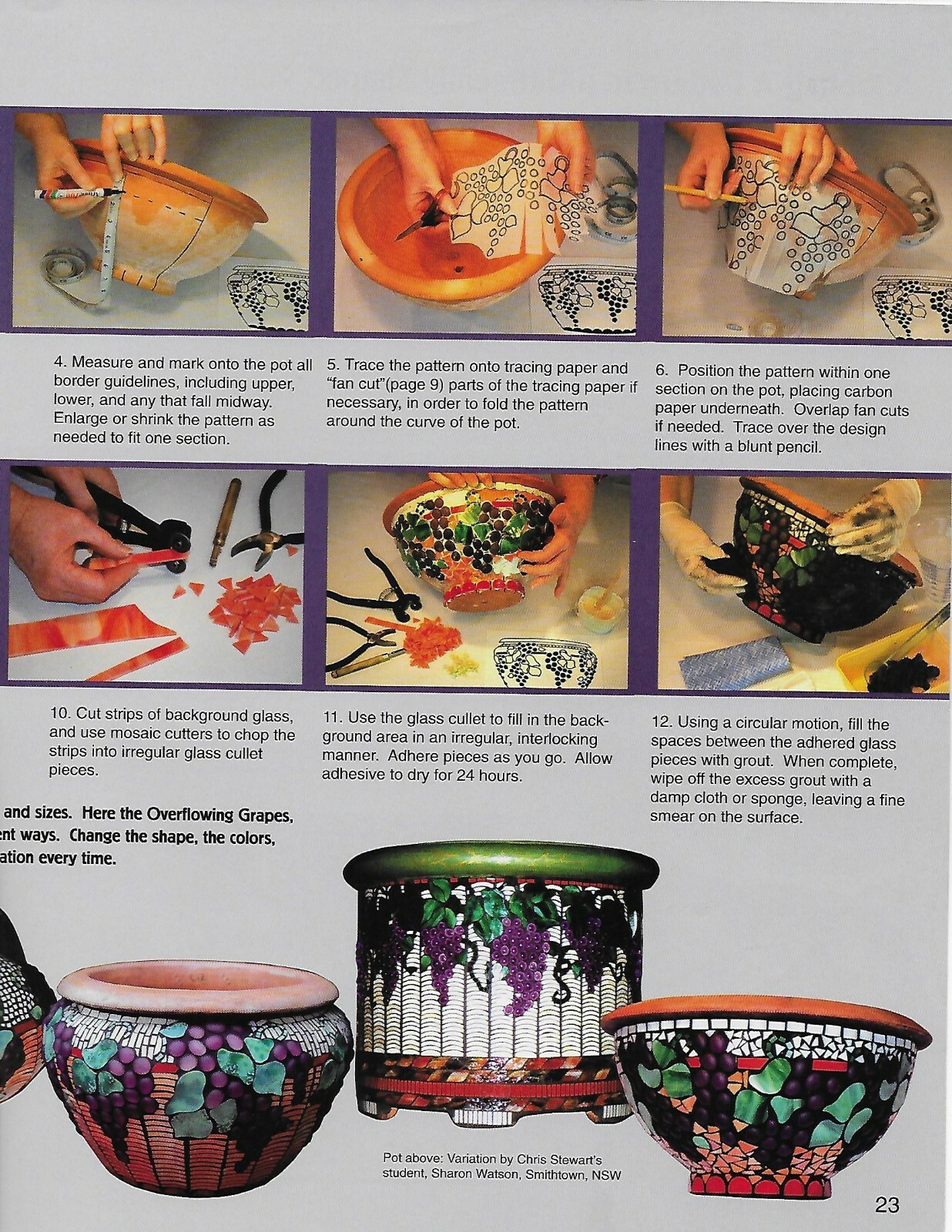 Mosaic Pots by Christine Stewart