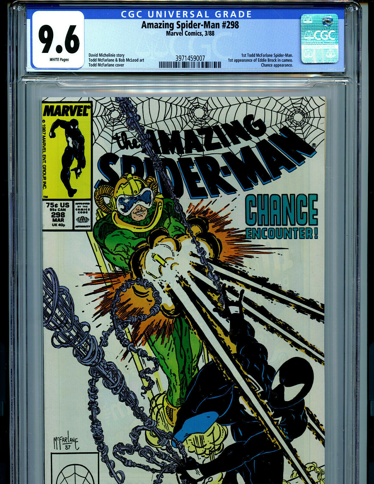 Amazing Spider-man #298 CGC 9.6 NM+ 1988 Marvel 1st Eddie Amazing Spider-man #298 CGC 9.6 NM+ 1988 Marvel 1st Eddie