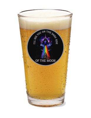 Pink Floyd (See You) - Rock and Roll - 16oz Pint Beer Glass Pub Barware Seltzer