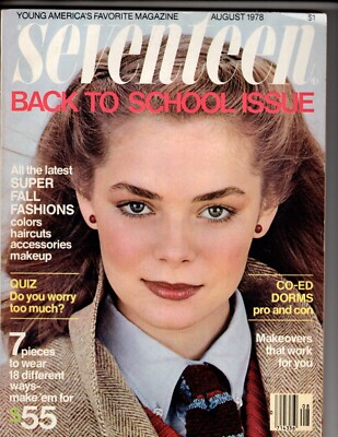 VTG Seventeen Magazine August 1978 Co-Ed Dorms BACK TO SCHOOL